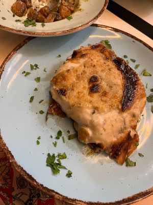 Vegan moussaka at Los V in Athens