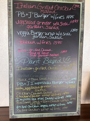 Menu board  at Eat in Springfield