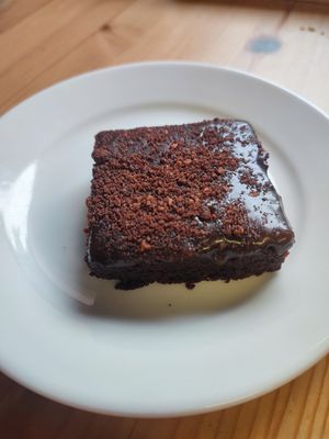 Salted caramel brownie at The Highland Cow Shop in Isle Of Skye