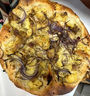Potato and onion Focaccia  at Crust Baking Company  in Richmond Hill