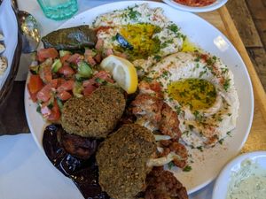 Vegetarian Combo Platter at Abu Salim Middle Eastern Grill in San Francisco
