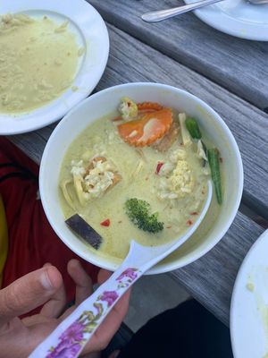 Vegan Thai green curry at Chang Siam in Kerikeri