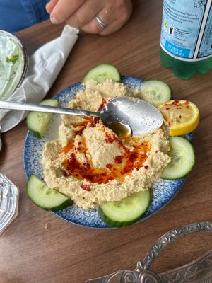 Absolutely delicious hummus  at Artelesi in Horsham