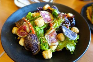 Crispy Tofu with Andean Grains Salad at Gusto Creciente  in Lima
