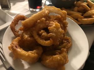 Onion rings at The Sycamore Tree in Colwinston