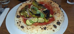 This was the vagina pizza which was cooked beautifully at At The Chapel in Bruton