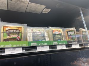 Vegan cheeses   at Masstown Market in Masstown