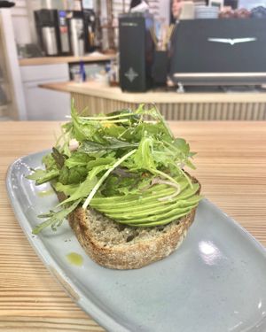 avocado toast   at Dry Fly Coffee Co in New Paltz