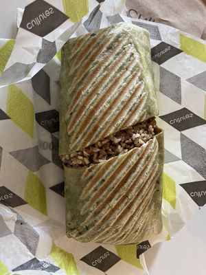 Vegan Bangkok Curry Wrap  at Cultures in Guelph