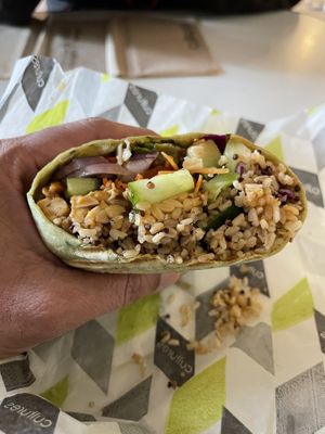 Vegan Bangkok Curry Wrap   at Cultures in Guelph