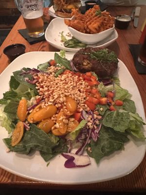 Thai chopped salad w bean burger   at Big Orange in Little Rock