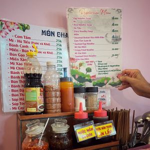 Menus at Hoa an in Chau Doc