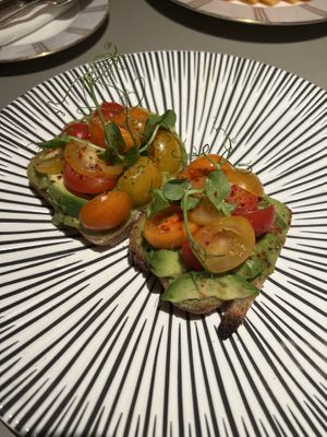 Avocado & tomato tartine  at The Drawing Room in Hong Kong Island