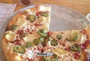 jalapeño, smoked tofu pizza at Hops & Pie in Denver