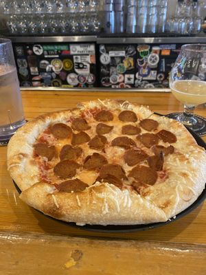 Vegan pepperoni   at Hops & Pie in Denver