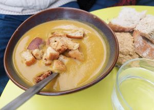 Pumpkin soup. at Kokvrån in Johanneshov