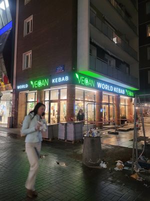 Outside at Vegan World Kebab  in Warsaw