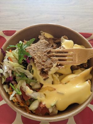 Kebab Box with mango sos at Vegan World Kebab  in Warsaw