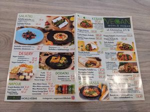 Menu at Vegan World Kebab  in Warsaw