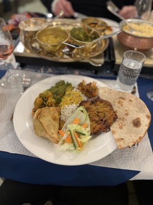 Vegan thali  at Restaurant Everest in Luxembourg City