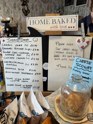 V for vegan!  at Ripples Tearoom and Gifts in Fort Augustus