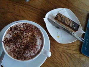 Oat Mocha & Millionaire Shortbread at Ripples Tearoom and Gifts in Fort Augustus