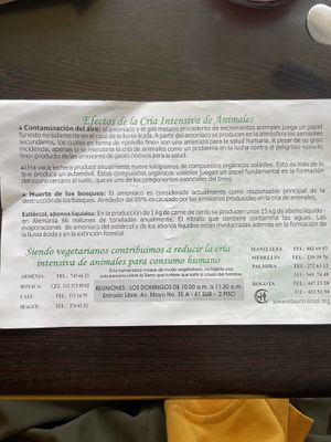 Effects of animal agriculture   at Orellana in Manizales