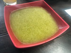 Delicious large soup at Orellana in Manizales