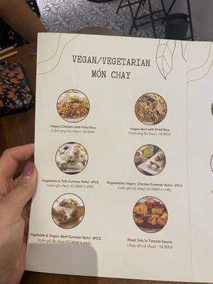 Menu  at Hương Quán in Hanoi