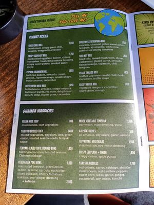 Vegetarian menu at Hero Restaurant  in Nairobi