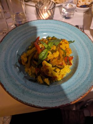 Cous cous and veg at The Well of the Turk in Crete