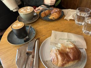 Pain au chocolats & coffees  at Kave - Hammersmith in West London