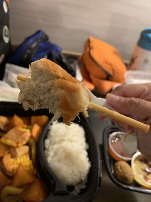 This is what the drumsticks look like inside   at Cisu Vegan House in Hanover