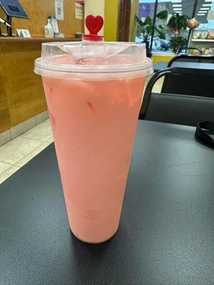 Strawberry Soy Latte   at Cisu Vegan House in Hanover