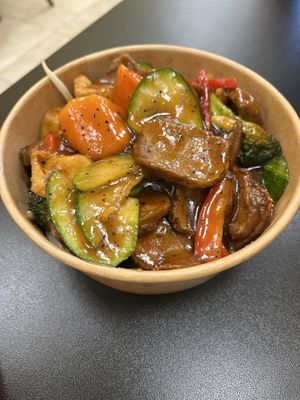 Black pepper vegan beef    at Cisu Vegan House in Hanover