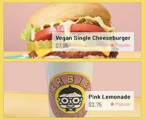 From the menu  at Herbie's Burgers in Schenectady