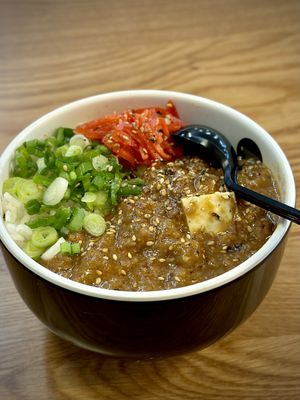Impossible Meat Mabo Tofu Bowl  at Silverlake Ramen in Manhattan Beach