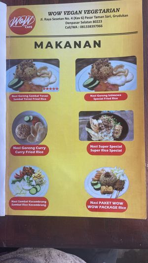   at WOW Vegan Food in Denpasar