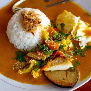 Nasi Ikan Vegan Curry at WOW Vegan Food in Denpasar