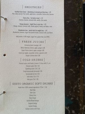 Drinks and smoothies. Can be made without Honey  at The Loop in Paralimni