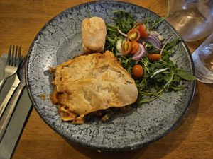 Ratatouille lasagne at The Valley Hotel in Holyhead