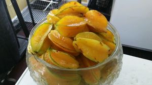 fresh star fruit for smoothies at Bamboo Fresh in Lahaina
