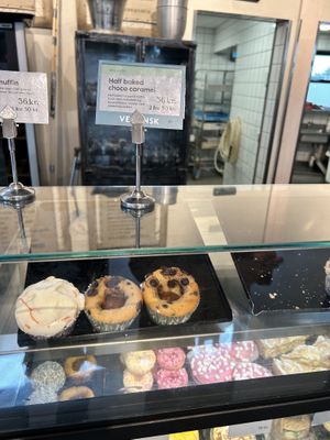 Clearly labelled option Vegansk  at Espresso House in Billund