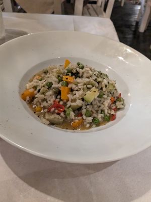 Risotto with veggies (not on menu) at Taverna Stolis in Himare