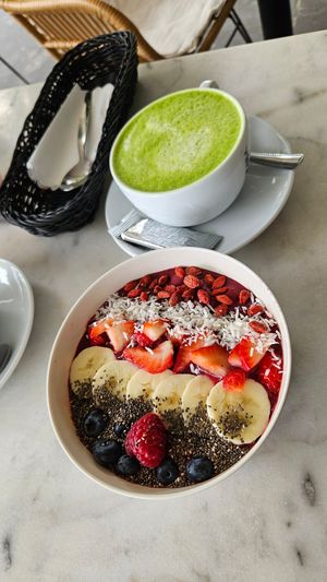 Acai Bowl and Matcha at Plazowa Cafe in Swinoujscie