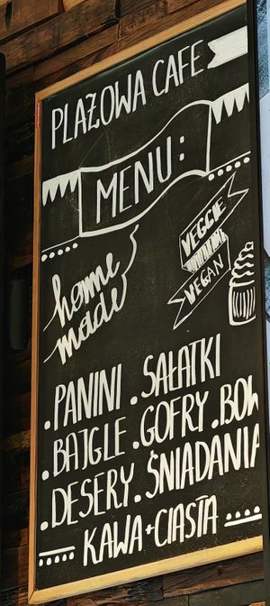 Menü at Plazowa Cafe in Swinoujscie