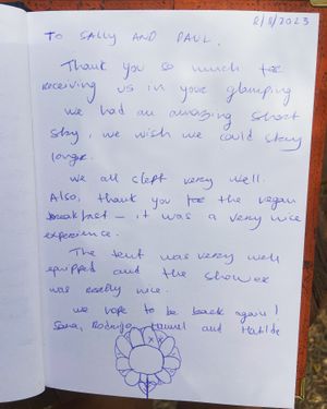 A review left from past guests   at Naturallycoolglamping in Silves