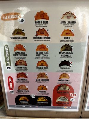 Menu (3 vegan options available)  at Las Muns in San Sebastian