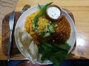 Lentil curry at Mana Kai in Busselton