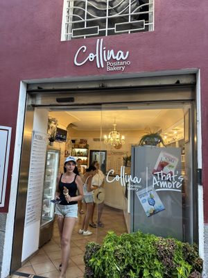   at Collina Positano Bakery in Positano